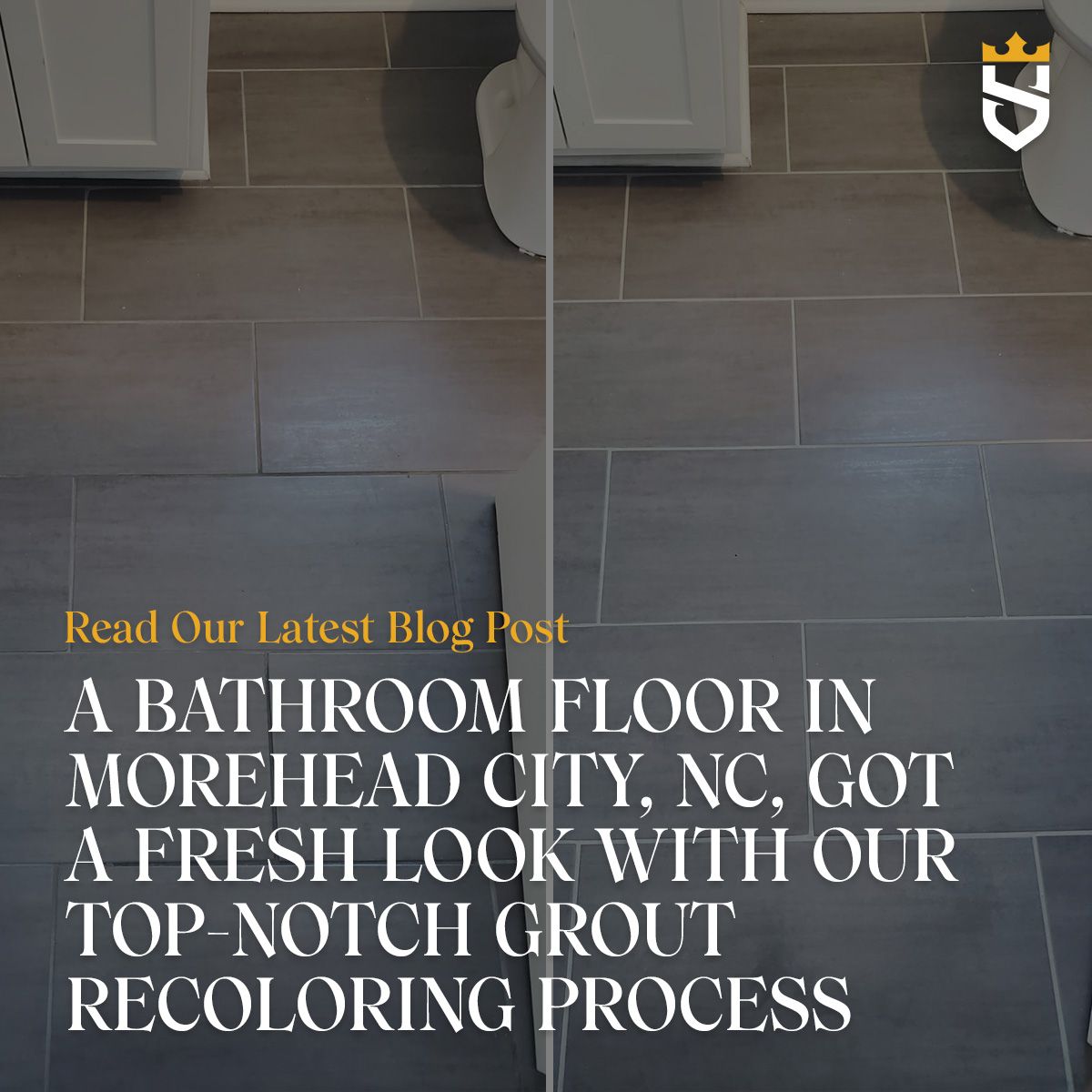 A Bathroom Floor in Morehead City, NC, Got a Fresh Look With Our Top-Notch Grout Recoloring Process